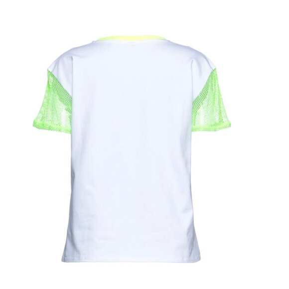 NWT Moschino White Rainbow Logo Tshirt - Picture 4 of 5